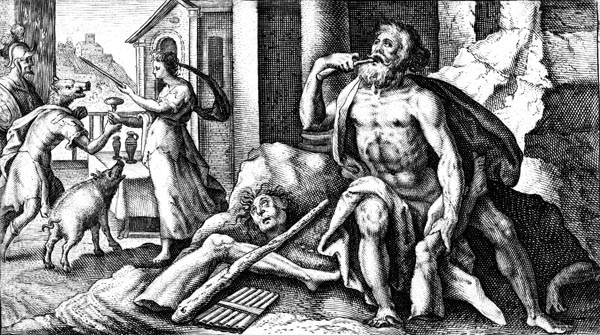 Polyphemus devours the followers of Ulysses