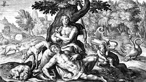 Venus mourns Adonis